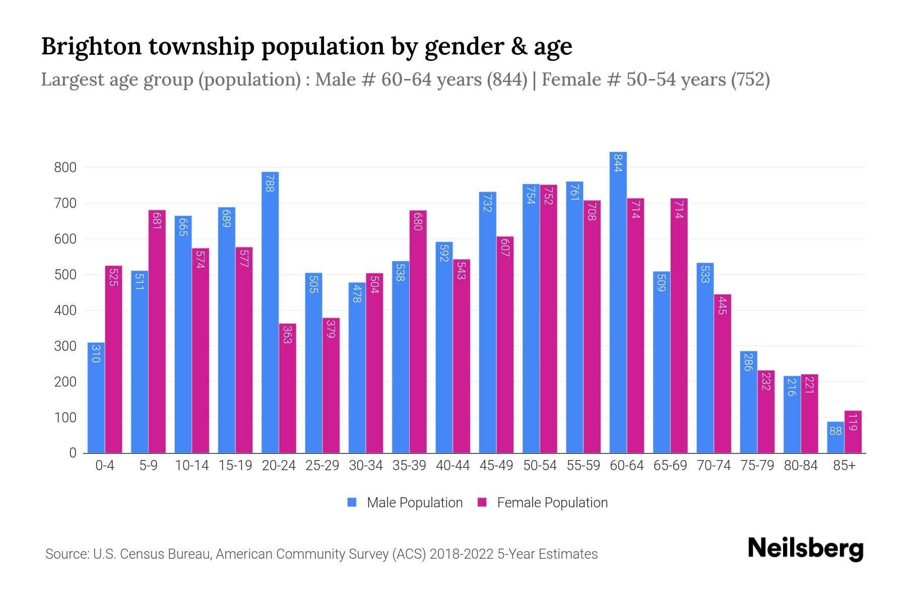 Brighton Township, Michigan Population by Gender - 2024 Update | Neilsberg