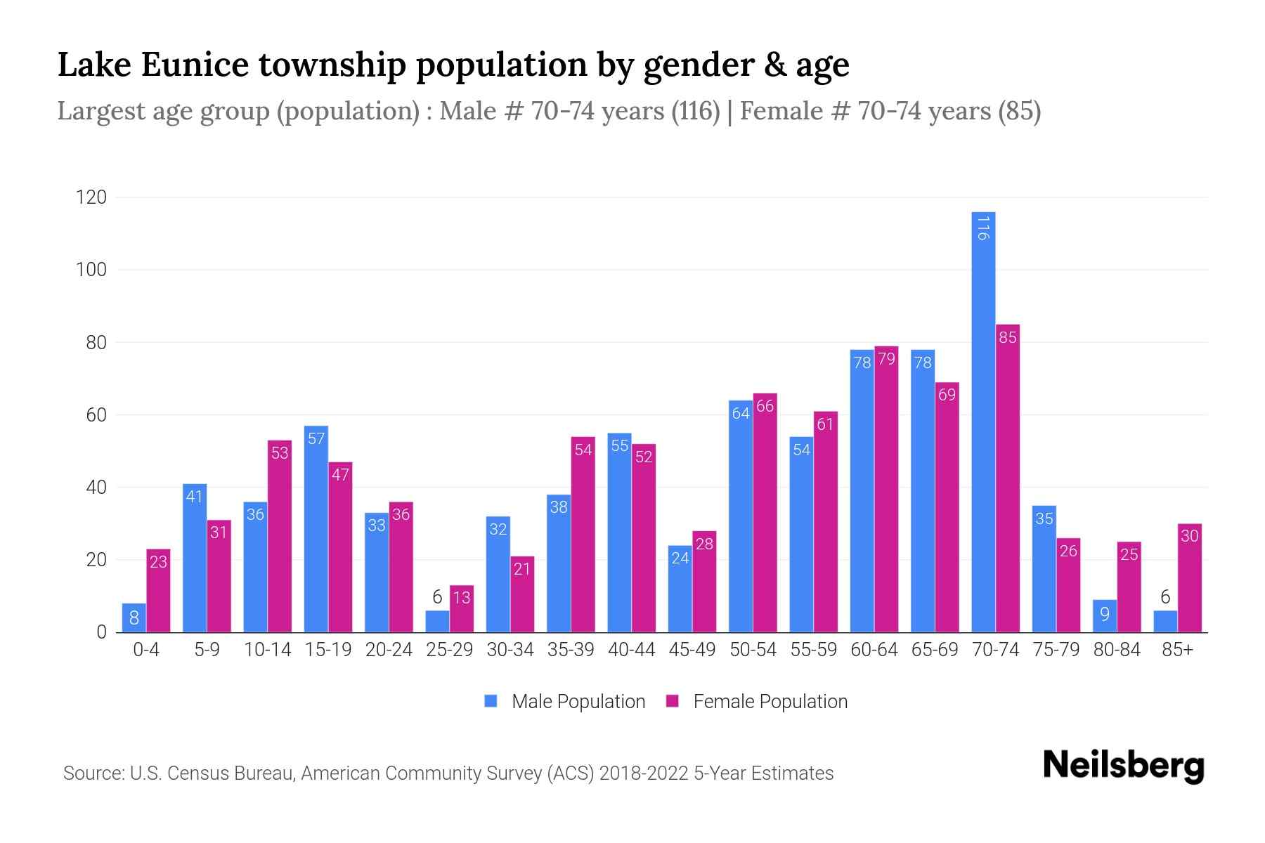 Lake Eunice Township, Minnesota Population by Gender 2024 Update